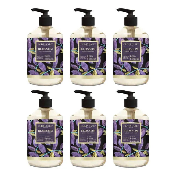 6 Pack - Olivia Care Liquid Hand Soap Blossom & Essential Oils 18.5oz Olivia Care